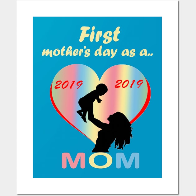 Mummy's first mother's day t-shirt Wall Art by sayed20